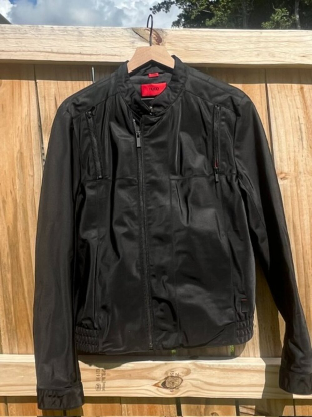 Men's Hugo Boss Barik Black Moto Slim Jacket Asymmetrical Zip (Rare)